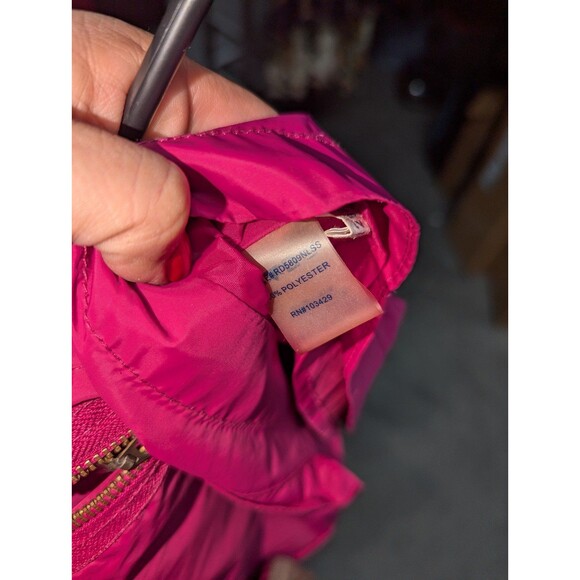 Vintage Women's Pink Fuchsia Retro Fit & Flare Windbreaker Jacket Coat - Picture 10 of 10